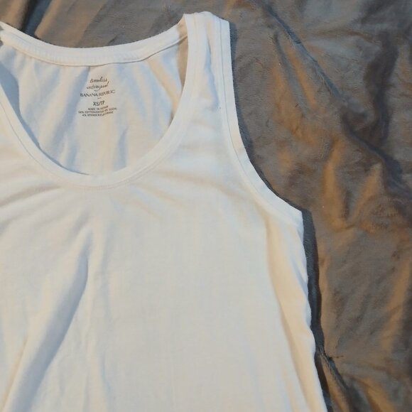 Banana Republic Factory Women's Timeless Intemporal White Tank SZ XS GUC - Picture 2 of 5